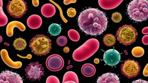 colorful image of gut microbes